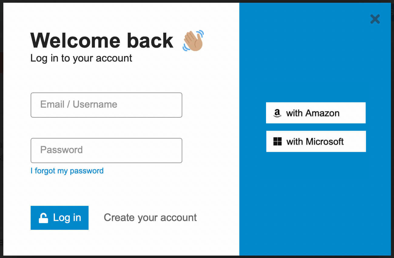Amazon & Microsoft Logins