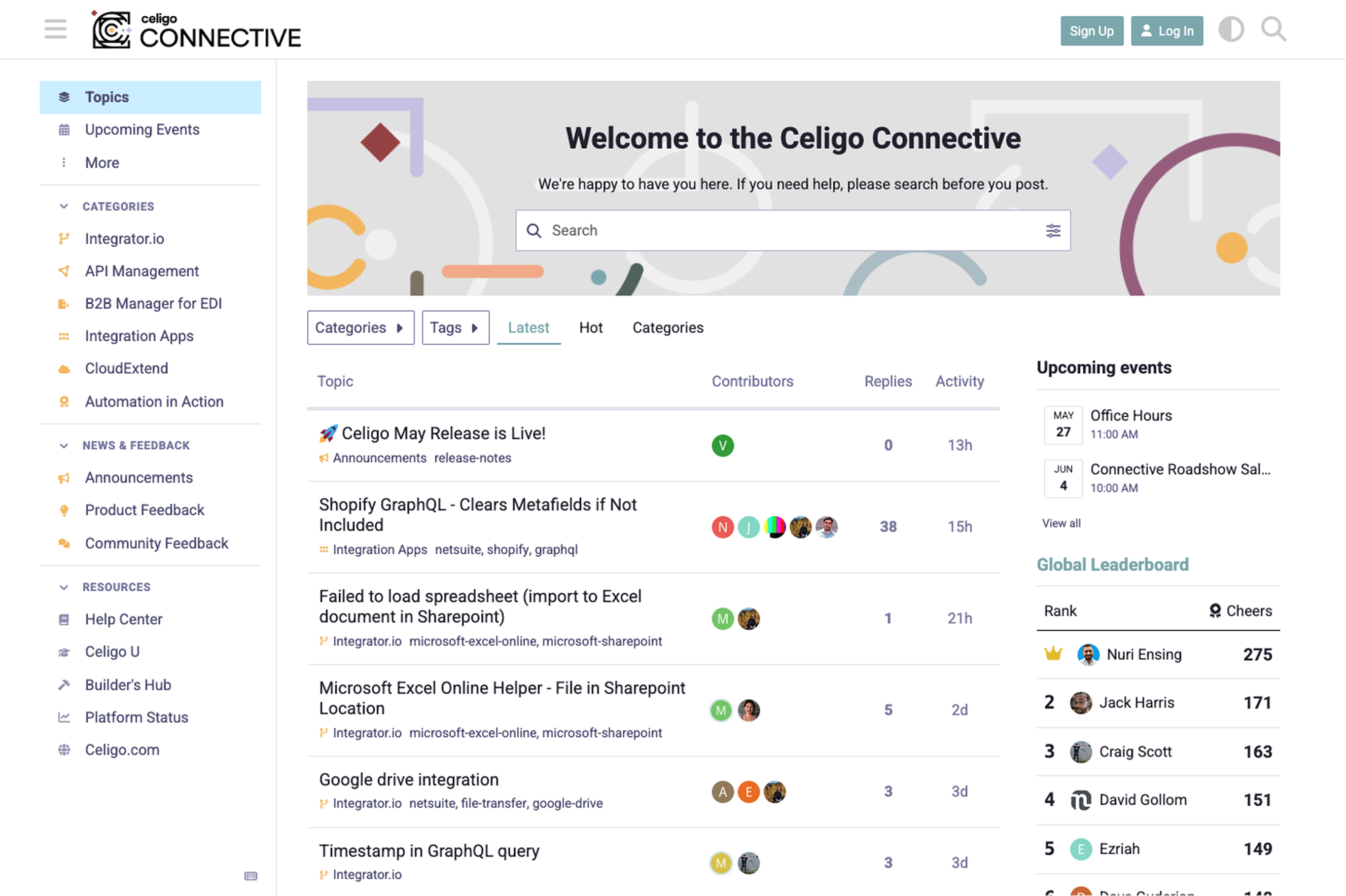 celigo community screenshot