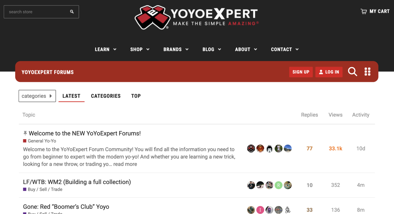 YoyoExpert Forum Screenshot